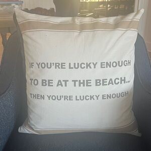 Beach Quote Throw Pillow by Newport